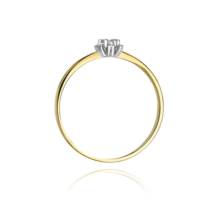 Inel Aur 14K cu Diamant Natural 0.10 ct