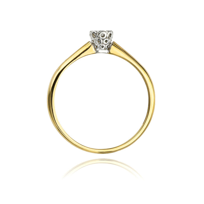 Inel Aur 14K cu Diamant Natural 0.13 ct