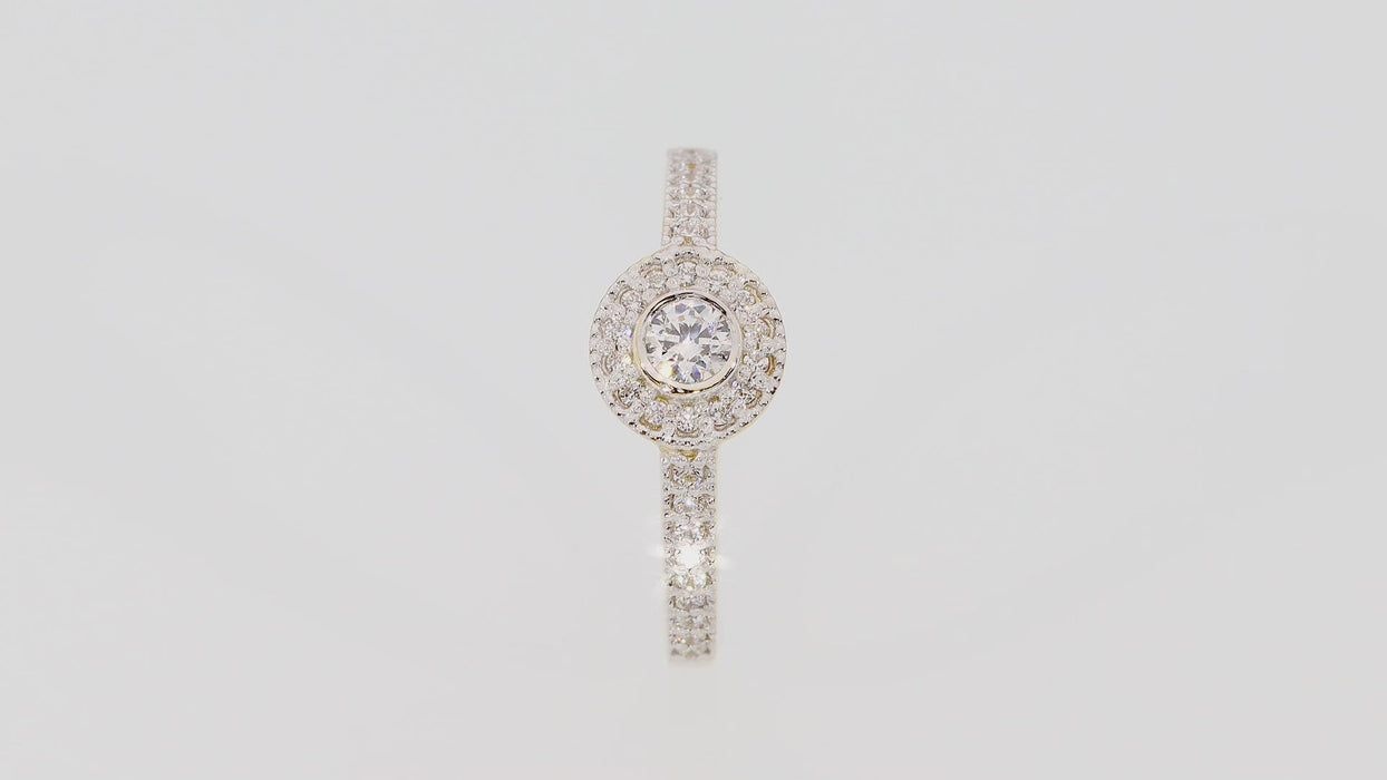 Inel Aur 14k cu Diamante Naturale 0.37 ct