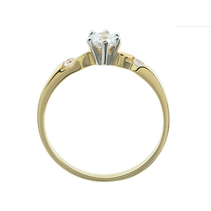 Inel Elegant Aur 8K cu Zirconii - Eleganță Rafinată