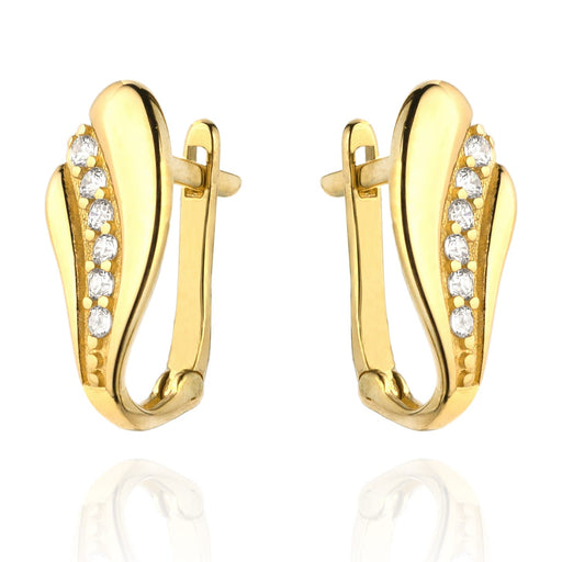 Cercei Aur 14k cu Zirconii Albe