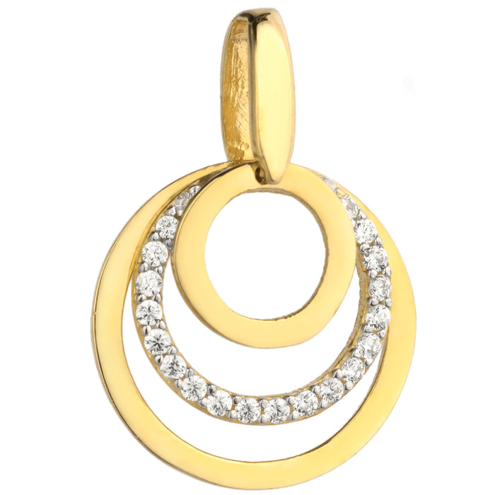 Pandantiv Aur 14k cu Cerculete si Zirconii