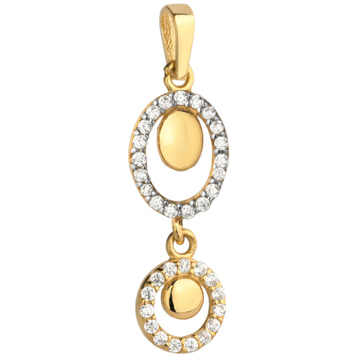 Pandantiv Aur 14k cu Banuti si Zirconii Albe