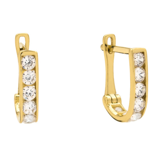 Cercei Aur 14k cu Zirconii Albe