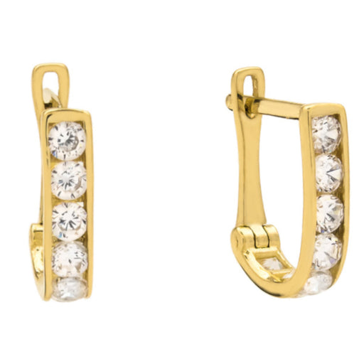 Cercei Aur 14k cu Zirconii Albe