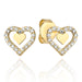 Cercei Inima din Aur 14k cu Zirconi