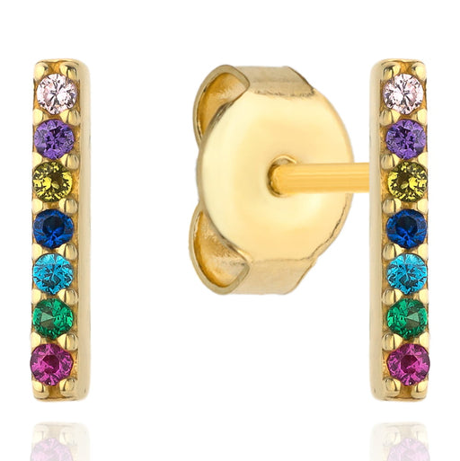 Cercei Aur 14k cu Cristale Multicolore