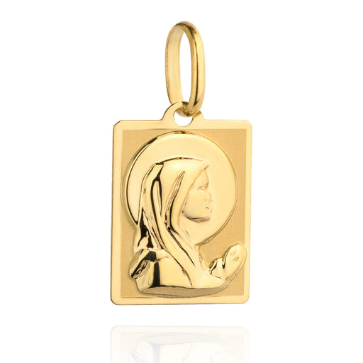 Medalion Aur 14K Galben Fecioara Maria