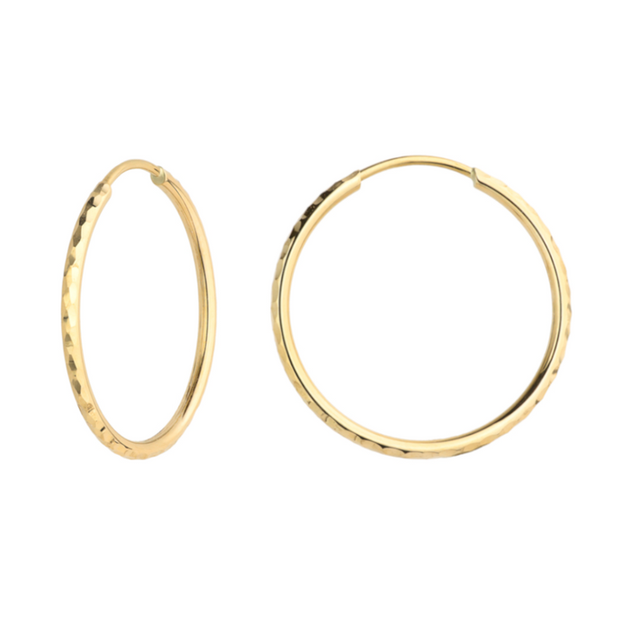 Cercei Rotunzi Aur 14K 3.3 cm - Eleganță Atemporală