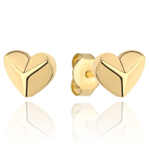 Cercei Aur 14k cu Inima 3D