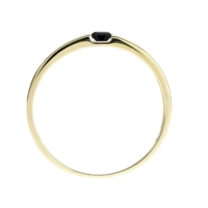 Inel Aur 8K cu Piatră Neagră - Eleganță Atemporală