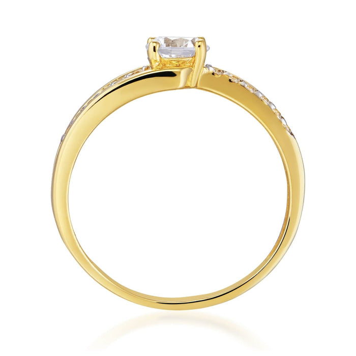 Inel Aur 8K Cu Zirconiu Elegant - Design Special