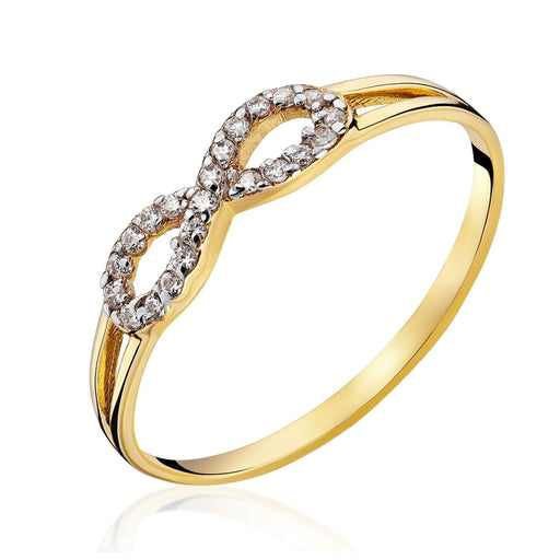 Inel Aur 8K cu Zirconii Infinity