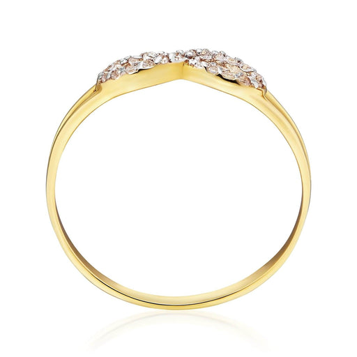 Inel Aur 8K cu Zirconii Infinity