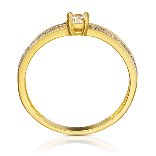 Inel Aur 8K Dublu cu Zirconiu - Eleganță Subtilă