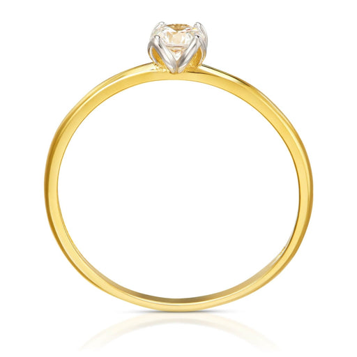 Inel de Logodnă Aur 8K cu Zirconiu – Eleganță Simplă