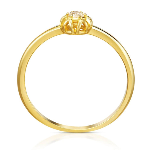 Inel de Logodnă Aur 8K cu Zirconiu - Eleganță Clasică