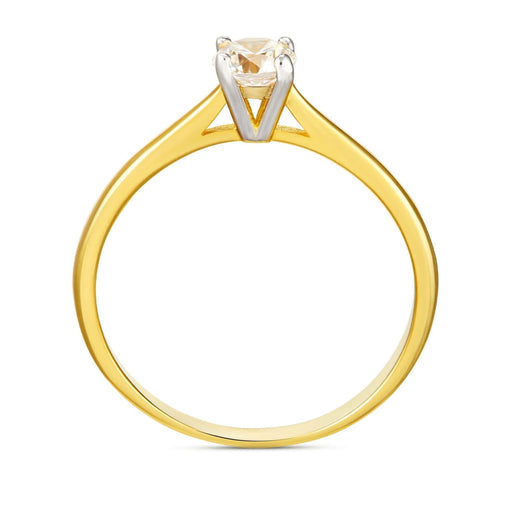 Inel Clasic Aur 8K cu Zirconiu - Eleganță Atemporală