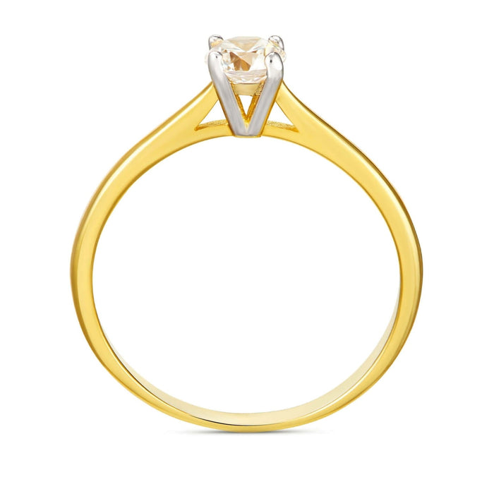 Inel Clasic Aur 8K cu Zirconiu - Eleganță Atemporală