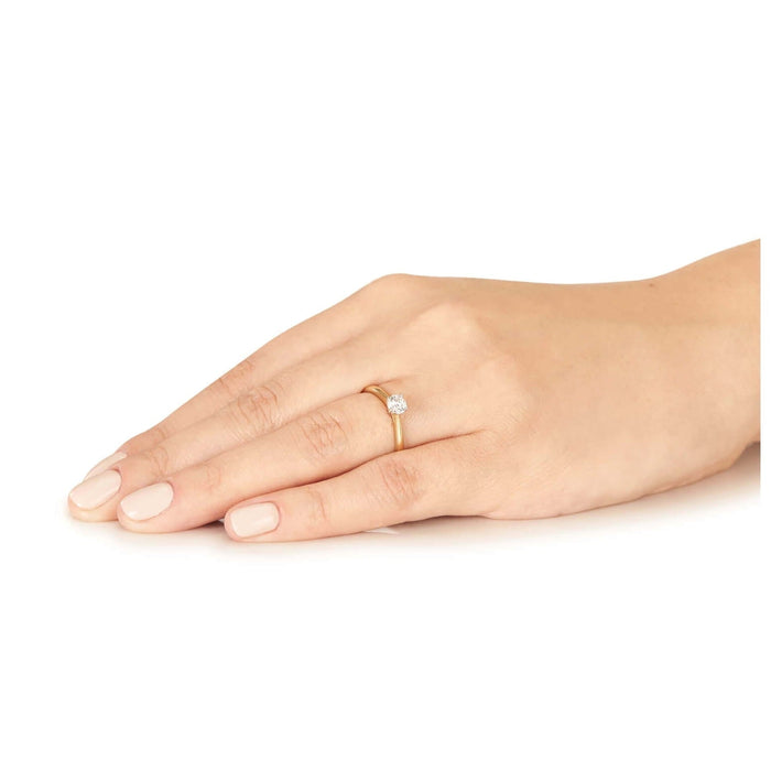 Inel Clasic Aur 8K cu Zirconiu - Eleganță Atemporală