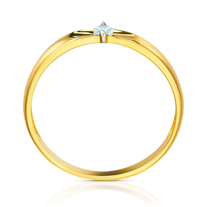 Inel Aur 8K Cu Model Sculptat - Eleganță Simplă