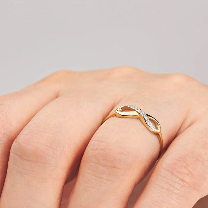 Inel Aur Infiniti Aur 8K - Design Modern cu Zirconiu