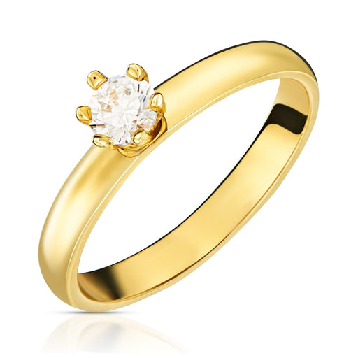 Inel Aur Miłośnik, Aur 8K, Inimă cu Zirconiu