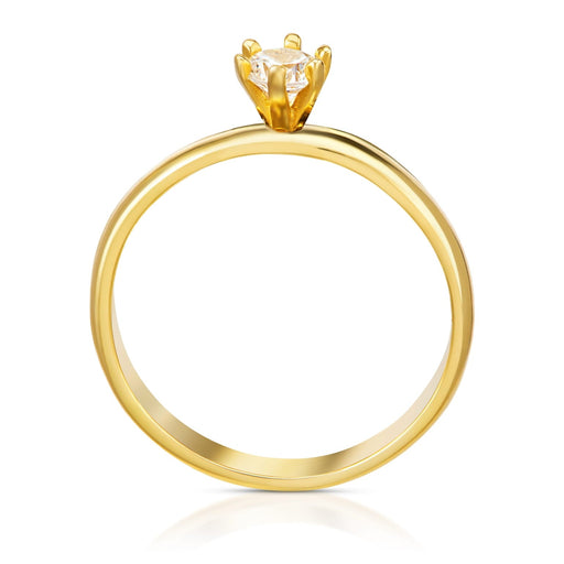 Inel Aur Miłośnik, Aur 8K, Inimă cu Zirconiu