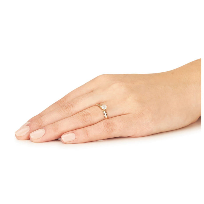 Inel Aur Miłośnik, Aur 8K, Inimă cu Zirconiu