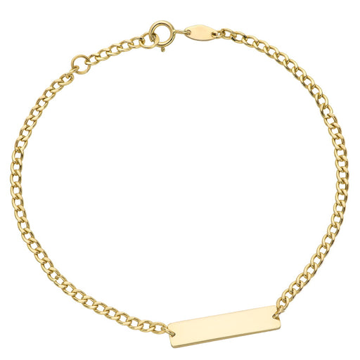 Brățară dreptunghiulară din aur 14K pentru gravură
