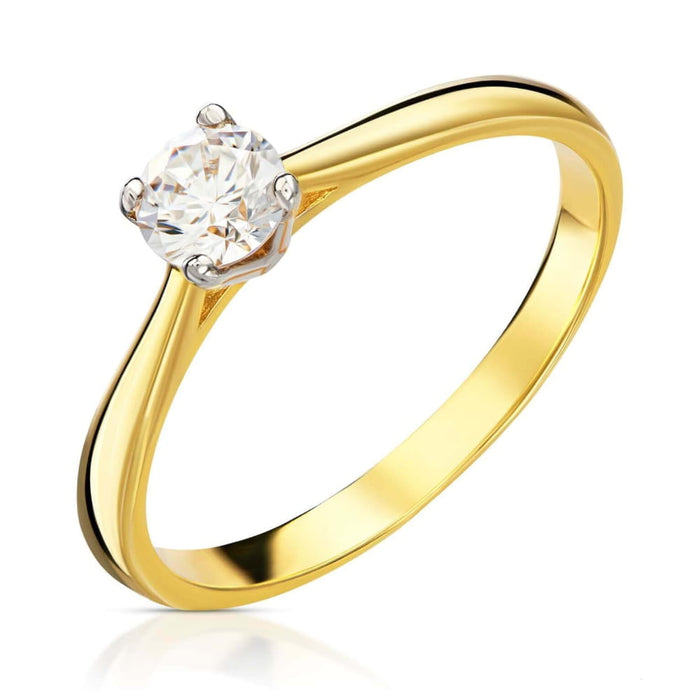 Inel Clasic Aur 8K cu Zirconiu - Eleganță Atemporală