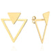 Cercei Aur Galben Dublu Triunghi Geometric 14K cu Tijă