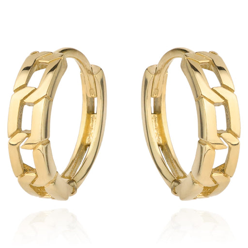 Cercei de aur împletitură împletită pe creolă