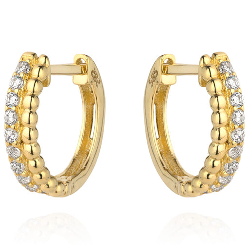 Cercei Aur 14k cu Zirconii si Bilute