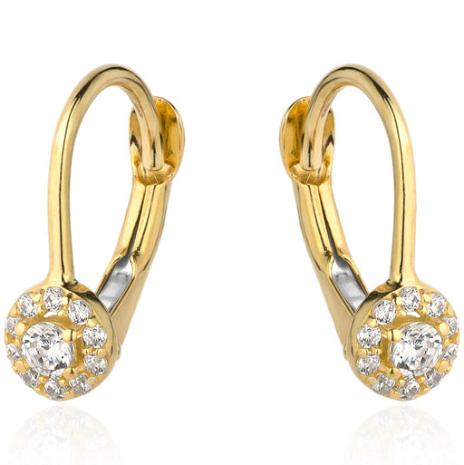 Cercei Aur 14k cu Zirconii Albe