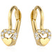 Cercei Aur 14K cu Zirconiu - Inima