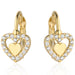 Cercei cu Inimoare si Zirconi din Aur 14k