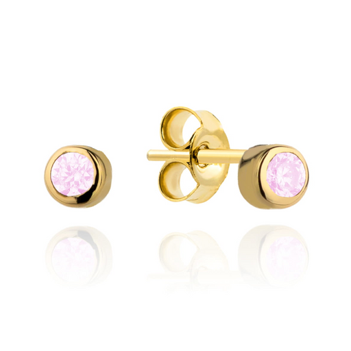 Cercei Aur 14k cu Zirconii Roz