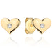 Cercei Aur 14k cu Inimioare si Zirconii Albe