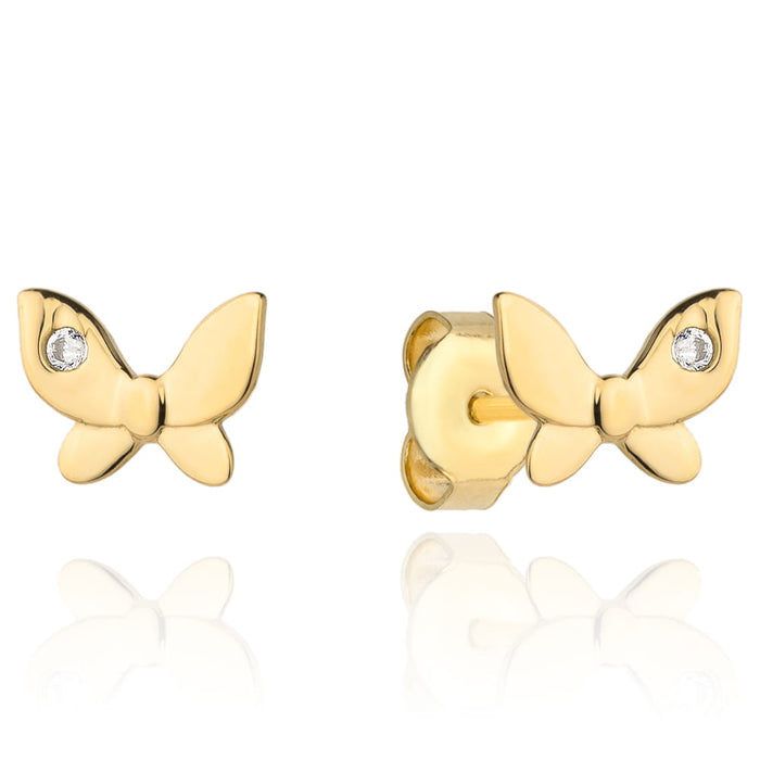 Cercei Aur 14k cu Fluturas si Zirconiu
