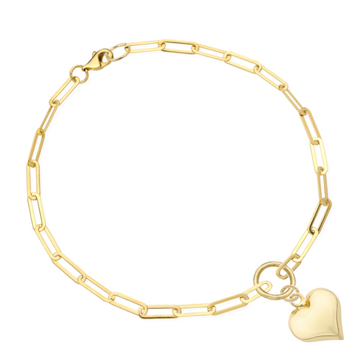 Bratara cu zale lungi si o inima de aur