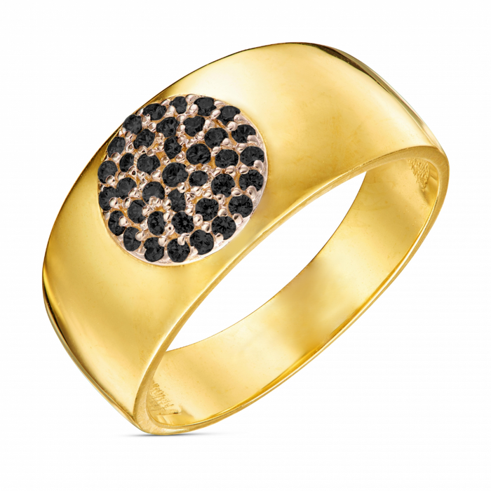 Inel Aur 14k cu Zirconii Negre