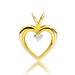 Pandantiv Aur 14k cu Inima si Piatra Centrala