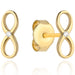 Cercei Aur 14k cu Infinit si Zirconiu