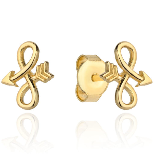 Cercei Aur 14k cu Inifnit si Sageata