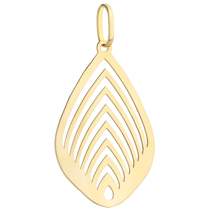 Pandantiv din aur cu frunze ajurate