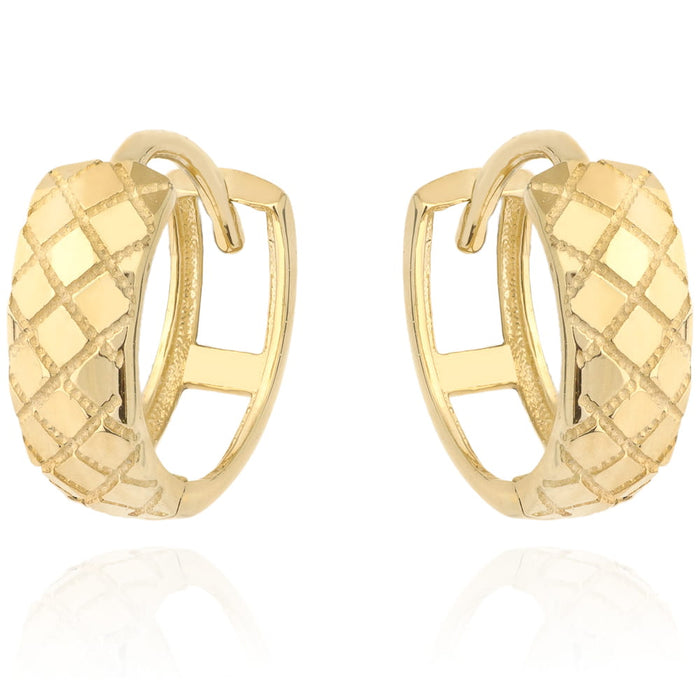 Cercei de aur decorati delicat cu creola