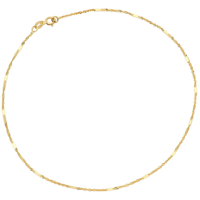 Brățară din Aur, Model Singapore, cu Plăcuță