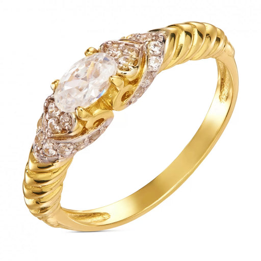Inel împletit din Aur 8K cu zirconiu cubic 1.883