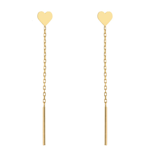 Cercei Fir Aur 14k cu Inimioare